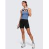 imageCRZ YOGA Softembrace Casual Tops for Women Soft Double Lined Scoop Neck Crop Sleeveless Shirts Basic Going Out TanksOasis Blue