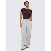 imageCRZ YOGA Softembrace Short Sleeve Going Out Tops for Women Soft High Crew Neck Casual Tight Shirts Fitted Basic TShirtsHot Fudge Brown