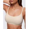 imageCRZ YOGA Softhold Womens Double Lined Bralettes  Scoop Neck Adjustable Straps Unlined Cami Wireless TShirt Everyday BraMojave Tan 2