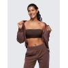 imageCRZ YOGA Softhold Womens Double Lined Strapless Bralettes  Tube Tops Bandeau Unlined Wireless Stretchy TShirt Everyday BraHot Fudge Brown