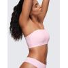 imageCRZ YOGA Softhold Womens Double Lined Strapless Bralettes  Tube Tops Bandeau Unlined Wireless Stretchy TShirt Everyday BraStrawberry Pink