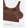 imageCRZ YOGA Softness Mold Butterluxe Longline Sports Bras for Women  Molded Cup V Neck Yoga Clothes Workout Crop Tank TopCoffee Brown