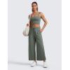 imageCRZ YOGA Softness Mold Butterluxe Longline Sports Bras for Women  Molded Cup V Neck Yoga Clothes Workout Crop Tank TopGrey Sage