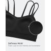 imageCRZ YOGA Softness Mold Butterluxe V Neck Sports Bras for Women  Workout Top Double Spaghetti Straps Wireless Yoga ClothesBlack