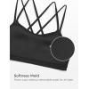 imageCRZ YOGA Softness Mold Girls Butterluxe Sports Bra  Double Spaghetti Strappy Scoop Neck for Training Yoga Dance Teens KidsBlack