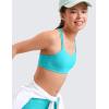 imageCRZ YOGA Softness Mold Girls Butterluxe Sports Bra  Double Spaghetti Strappy Scoop Neck for Training Yoga Dance Teens KidsSpectral Blue