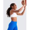 imageCRZ YOGA Softness Mold Girls Butterluxe Sports Bra  Double Spaghetti Strappy Scoop Neck for Training Yoga Dance Teens KidsWhite