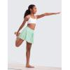 imageCRZ YOGA Softness Mold Girls Butterluxe Sports Bra  Double Spaghetti Strappy Scoop Neck for Training Yoga Dance Teens KidsWhite