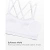 imageCRZ YOGA Softness Mold Girls Butterluxe Sports Bra  Double Spaghetti Strappy Scoop Neck for Training Yoga Dance Teens KidsWhite