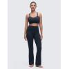 imageCRZ YOGA Softness Mold Womens Butterluxe U Neck Longline Sports Bras  Supportive Cross Back Double Strap Yoga Top DDD CupTrue Navy