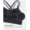 imageCRZ YOGA Softness Mold Womens Butterluxe U Neck Longline Sports Bras  Supportive Cross Back Double Strap Yoga Top DDD CupTrue Navy