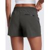 imageCRZ YOGA Stretch Hiking Shorts for Women 3 Lightweight Cargo for Athletic Travel Outdoor with Zip Pockets Water ResistanceArbor Olive
