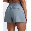 imageCRZ YOGA Stretch Hiking Shorts for Women 3 Lightweight Cargo for Athletic Travel Outdoor with Zip Pockets Water ResistanceBelgian Blue