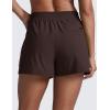 imageCRZ YOGA Stretch Hiking Shorts for Women 3 Lightweight Cargo for Athletic Travel Outdoor with Zip Pockets Water ResistanceHot Fudge Brown