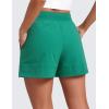 imageCRZ YOGA Stretch Womens Shorts Casual 4quot Linerless High Waisted V Slit for Athletic Hiking Dress Golf with PocketsCascadia Green