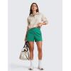 imageCRZ YOGA Stretch Womens Shorts Casual 4quot Linerless High Waisted V Slit for Athletic Hiking Dress Golf with PocketsCascadia Green