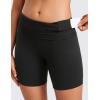 imageCRZ YOGA Super High Waisted Butterluxe Womens Biker Shorts 6 Inches  Buttery Soft Workout Yoga Over BellyBlack