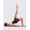imageCRZ YOGA Super High Waisted Butterluxe Womens Biker Shorts 6 Inches  Buttery Soft Workout Yoga Over BellyDeep Purple