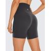 imageCRZ YOGA Super High Waisted Butterluxe Womens Biker Shorts 6 Inches  Buttery Soft Workout Yoga Over BellyMysterious Grey