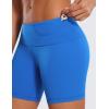 imageCRZ YOGA Super High Waisted Butterluxe Womens Biker Shorts 6 Inches  Buttery Soft Workout Yoga Over BellySparkle Blue
