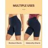 imageCRZ YOGA Super High Waisted Butterluxe Womens Biker Shorts 6 Inches  Buttery Soft Workout Yoga Over BellyTwilight Blue