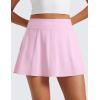 imageCRZ YOGA Tennis Skirt for Women High Waisted Flowy Golf Pickleball Athletic Casual A Line Skorts with PocketsPink Peony