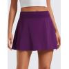 imageCRZ YOGA Tennis Skirt for Women High Waisted Flowy Golf Pickleball Athletic Casual A Line Skorts with PocketsPlum Magenta