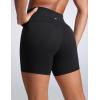 imageCRZ YOGA Women Butterbreeze Athletic Biker Shorts 4 Inches  Workout Gym Running Volleyball Yoga High Waisted SpandexBlack