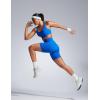 imageCRZ YOGA Women Butterbreeze Athletic Biker Shorts 6 Inches  High Waist Workout Gym Running Volleyball Yoga SpandexSparkle Blue
