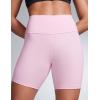 imageCRZ YOGA Women Butterbreeze Athletic Biker Shorts 6 Inches  High Waist Workout Gym Running Volleyball Yoga SpandexStrawberry Pink
