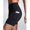 imageCRZ YOGA Women Butterbreeze Athletic Biker Shorts with Pockets 6  High Waist Workout Gym Running Volleyball YogaBlack