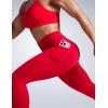 imageCRZ YOGA Women Butterbreeze Workout Leggings with Pockets 25  High Waist Tummy Control Athletic Gym Yoga Running PantsRed Chili