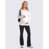 imageCRZ YOGA Women Butterluxe Maternity Flare Leggings with Pockets 31quot  Workout Active Yoga Pregnancy Pants Over The Belly SoftBlack