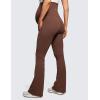 imageCRZ YOGA Women Butterluxe Maternity Flare Leggings with Pockets 31quot  Workout Active Yoga Pregnancy Pants Over The Belly SoftCoffee Brown