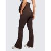 imageCRZ YOGA Women Butterluxe Maternity Flare Leggings with Pockets 31quot  Workout Active Yoga Pregnancy Pants Over The Belly SoftHot Fudge Brown