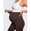 imageCRZ YOGA Women Butterluxe Maternity Flare Leggings with Pockets 31quot  Workout Active Yoga Pregnancy Pants Over The Belly SoftHot Fudge Brown
