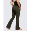 imageCRZ YOGA Women Butterluxe Maternity Flare Leggings with Pockets 31quot  Workout Active Yoga Pregnancy Pants Over The Belly SoftOlive Green