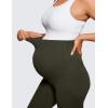 imageCRZ YOGA Women Butterluxe Maternity Flare Leggings with Pockets 31quot  Workout Active Yoga Pregnancy Pants Over The Belly SoftOlive Green