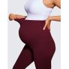 imageCRZ YOGA Women Butterluxe Maternity Flare Leggings with Pockets 31quot  Workout Active Yoga Pregnancy Pants Over The Belly SoftRed Merlot