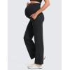 imageCRZ YOGA Women Butterluxe Maternity Wide Leg Pants with Pockets 315quot  Over The Belly Workout Yoga Lounge PregnancyBlack