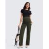 imageCRZ YOGA Women Butterluxe Maternity Wide Leg Pants with Pockets 315quot  Over The Belly Workout Yoga Lounge PregnancyOlive Green
