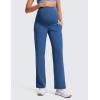 imageCRZ YOGA Women Butterluxe Maternity Wide Leg Pants with Pockets 315quot  Over The Belly Workout Yoga Lounge PregnancyPitch Blue
