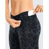 imageCRZ YOGA Women Naked Feeling Yoga Pants 25 Inches  78 High Waisted Workout LeggingsCharcoal Snow Leopard