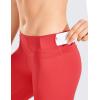 imageCRZ YOGA Women Naked Feeling Yoga Pants 25 Inches  78 High Waisted Workout LeggingsCrimson