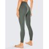 imageCRZ YOGA Women Naked Feeling Yoga Pants 25 Inches  78 High Waisted Workout LeggingsGrey Sage
