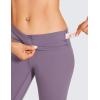 imageCRZ YOGA Women Naked Feeling Yoga Pants 25 Inches  78 High Waisted Workout LeggingsMatt Purple