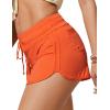 imageCRZ YOGA Womens 3 Swim Board Shorts High Waisted Quick Dry Beach Swimwear Bottoms Bathing Trunks with LinerCoral
