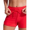 imageCRZ YOGA Womens 3 Swim Board Shorts High Waisted Quick Dry Beach Swimwear Bottoms Bathing Trunks with LinerDeep Red