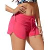 imageCRZ YOGA Womens 3 Swim Board Shorts High Waisted Quick Dry Beach Swimwear Bottoms Bathing Trunks with LinerMagenta