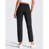 imageCRZ YOGA Womens 4Way Stretch Ankle Golf Pants 78 Casual Dress Work Athletic Travel Workout Sweatpants with PocketsBlack
